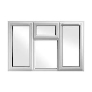 70mm White Casement Window 2 side openers 1 top opener 70mm White Casement Window 2 side openers 1 top opener