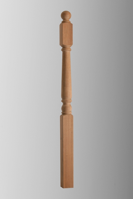 Red Hardwood Turned Deck Newel Inc Ball Red Hardwood Turned Deck Newel Inc Ball