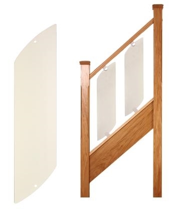 Single Glass panel for stairs