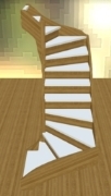 Softwood double turn staircase